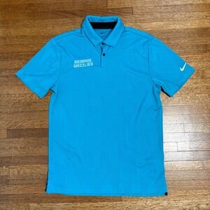 Nike Dri Fit Memphis Grizzlies Polo Shirt Mens Small Teal Short Sleeve Golf